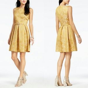 REDUCED PRICE &.Ship Nine West Rhinestone Belt Jacquard Sleeveless Dress NWT **